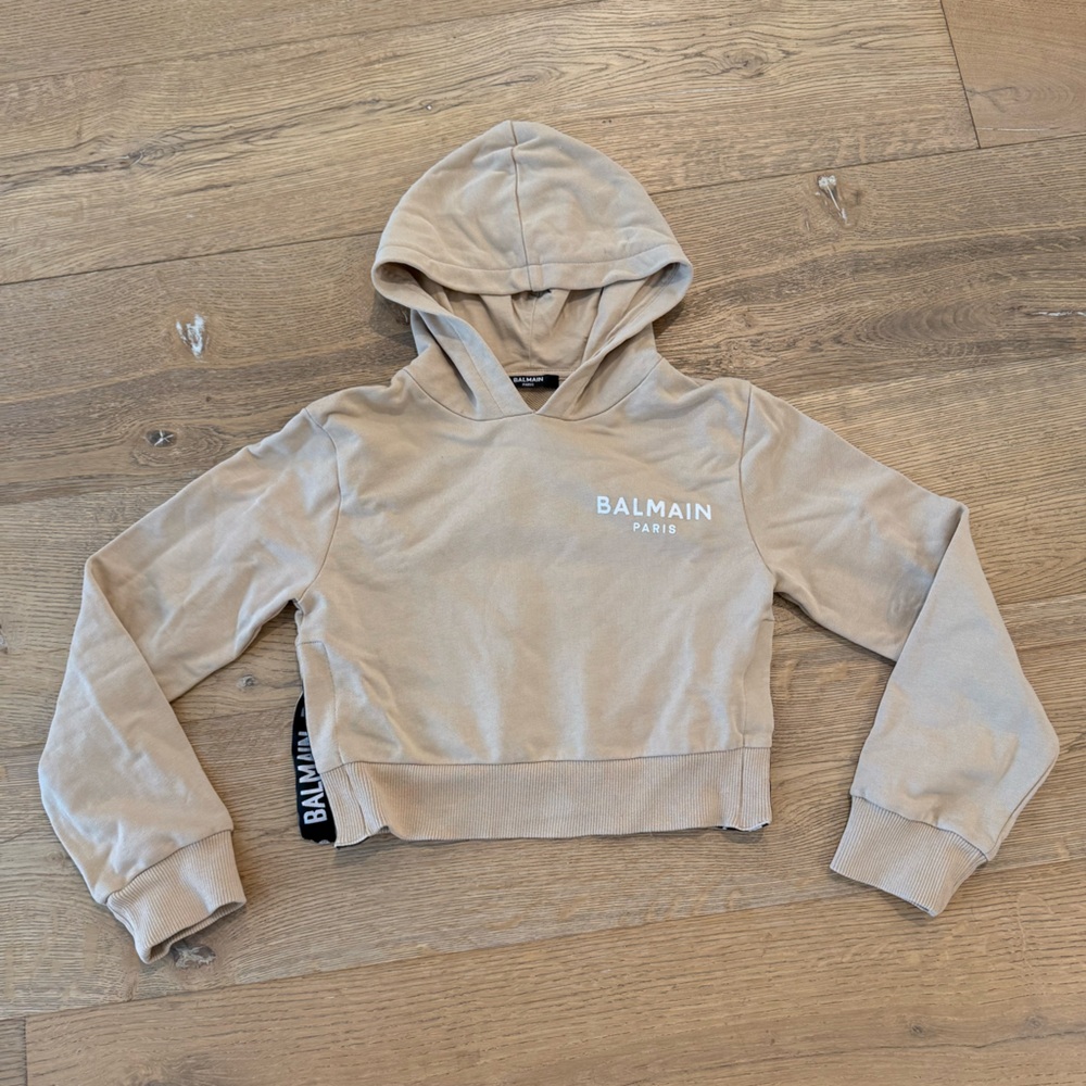 Beige girls Balmain hoodie size 10